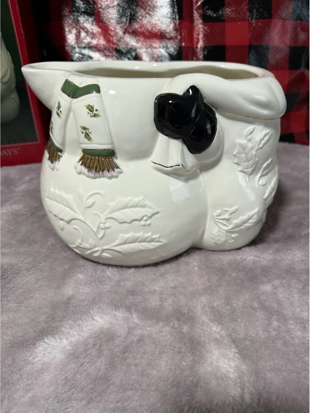 🎅🏻 Christmas Home For The Happy Holidays Snowman Cookie Jar